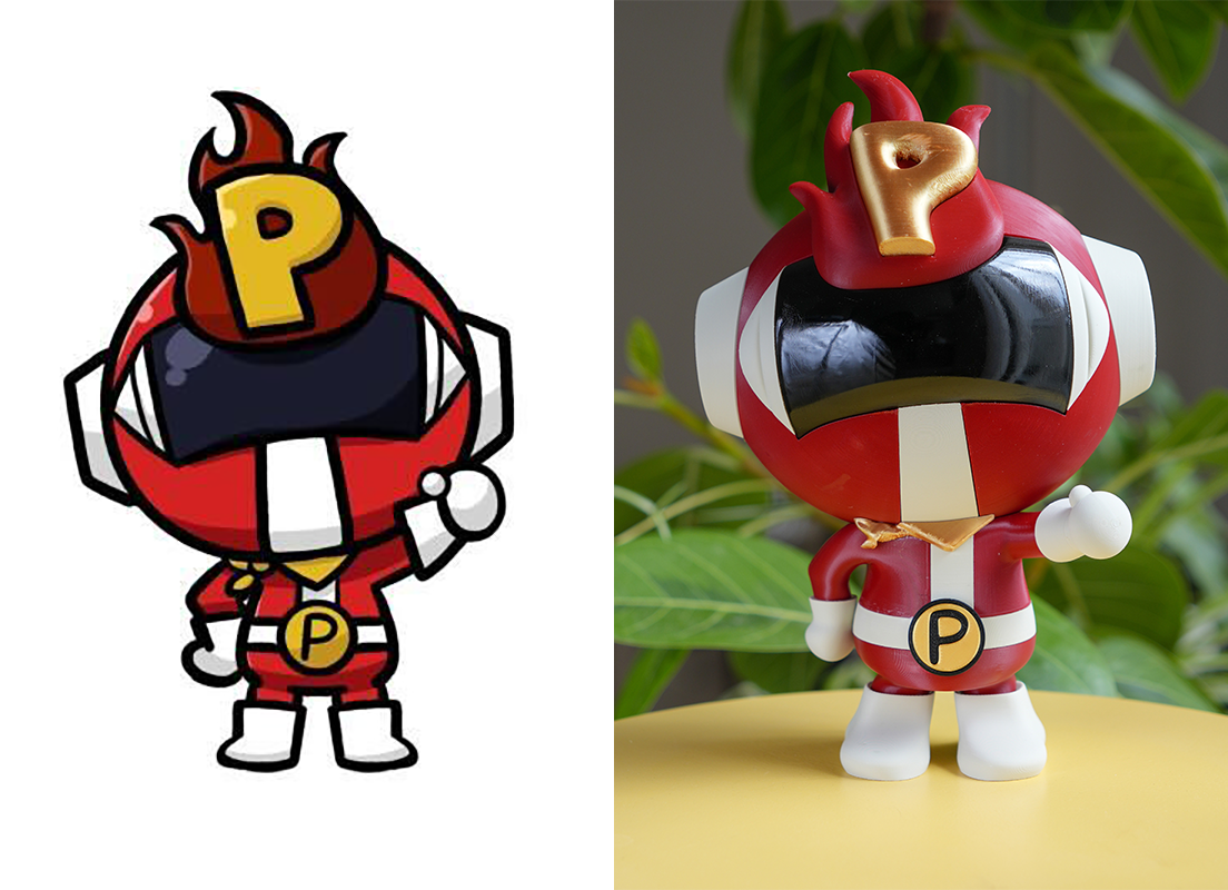 企業キャラクターをオリジナルフィギュアに