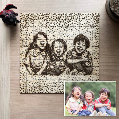 写真から作るレーザーカットパズル