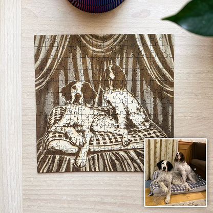 写真から作るレーザーカットパズル